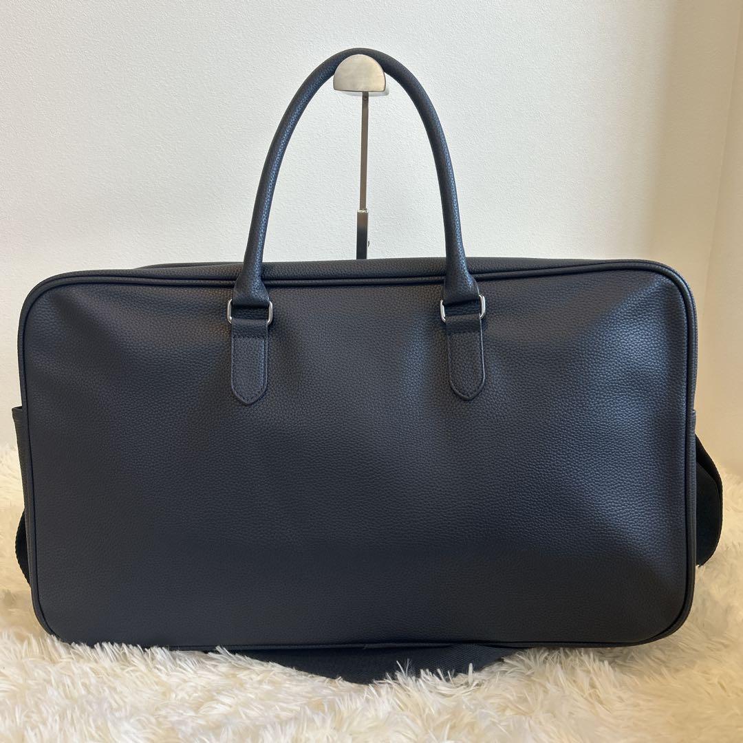 新品⭐︎ラルフローレン ボストンバッグ 大型 ネイビー 型押しロゴ 限定