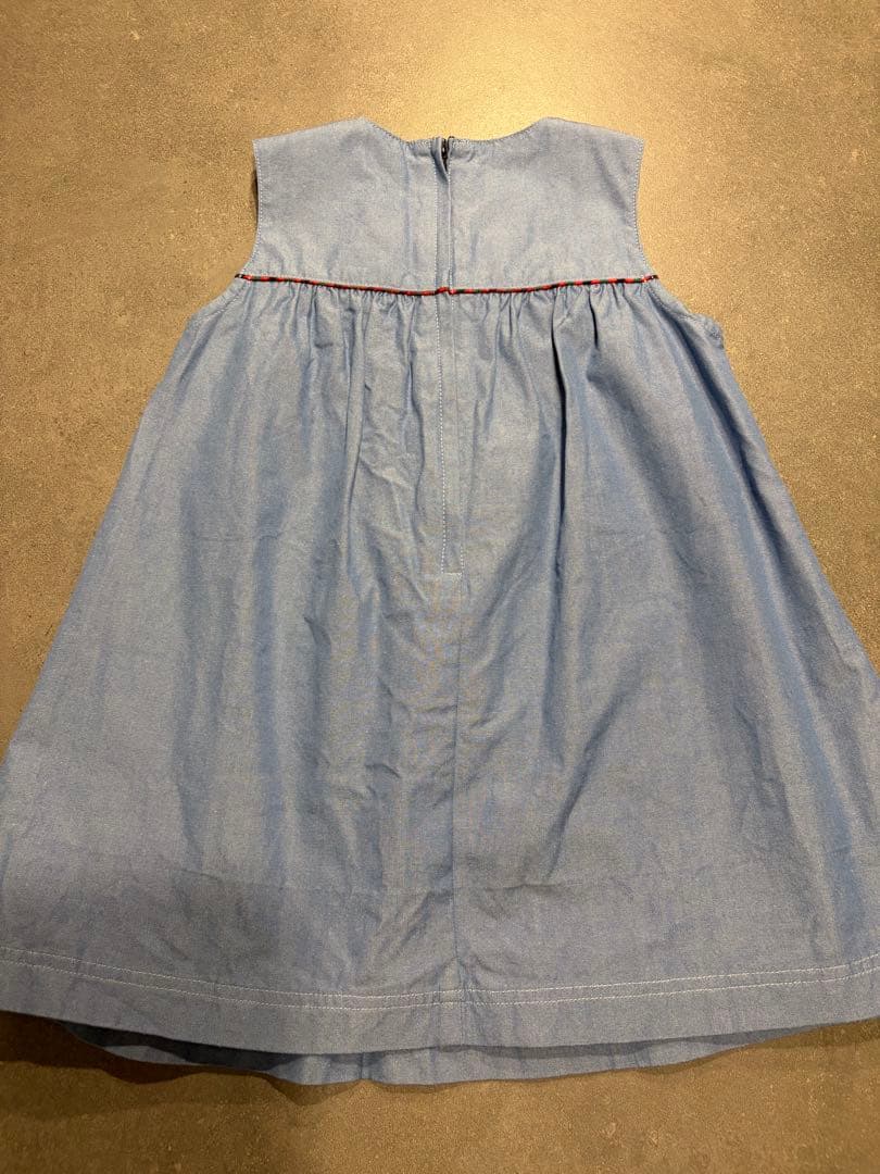 【超美品】現行品 familiar デニム ジャンパースカートさくらんぼ