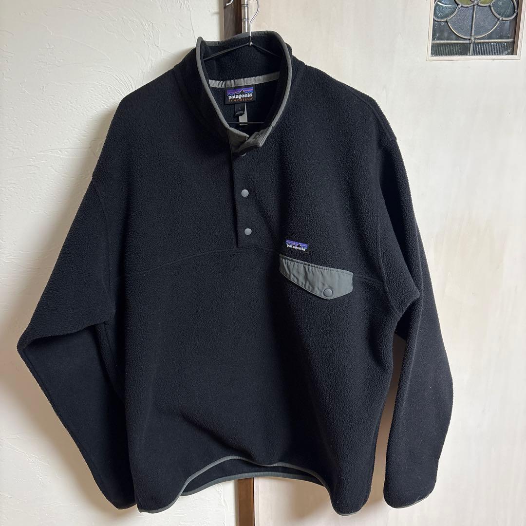 Patagonia シンチラスナップT ブラック　ライトウェイト