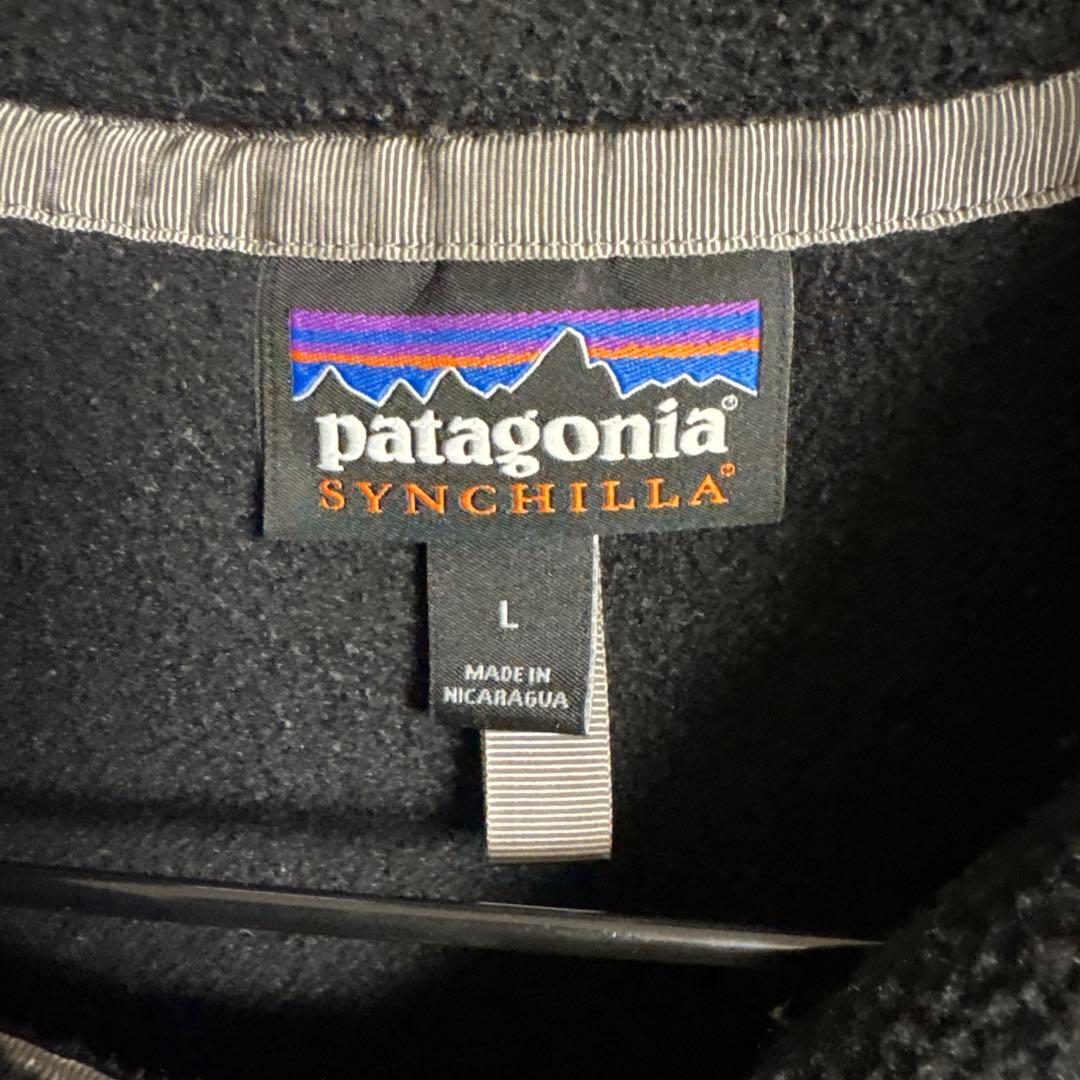 Patagonia シンチラスナップT ブラック　ライトウェイト