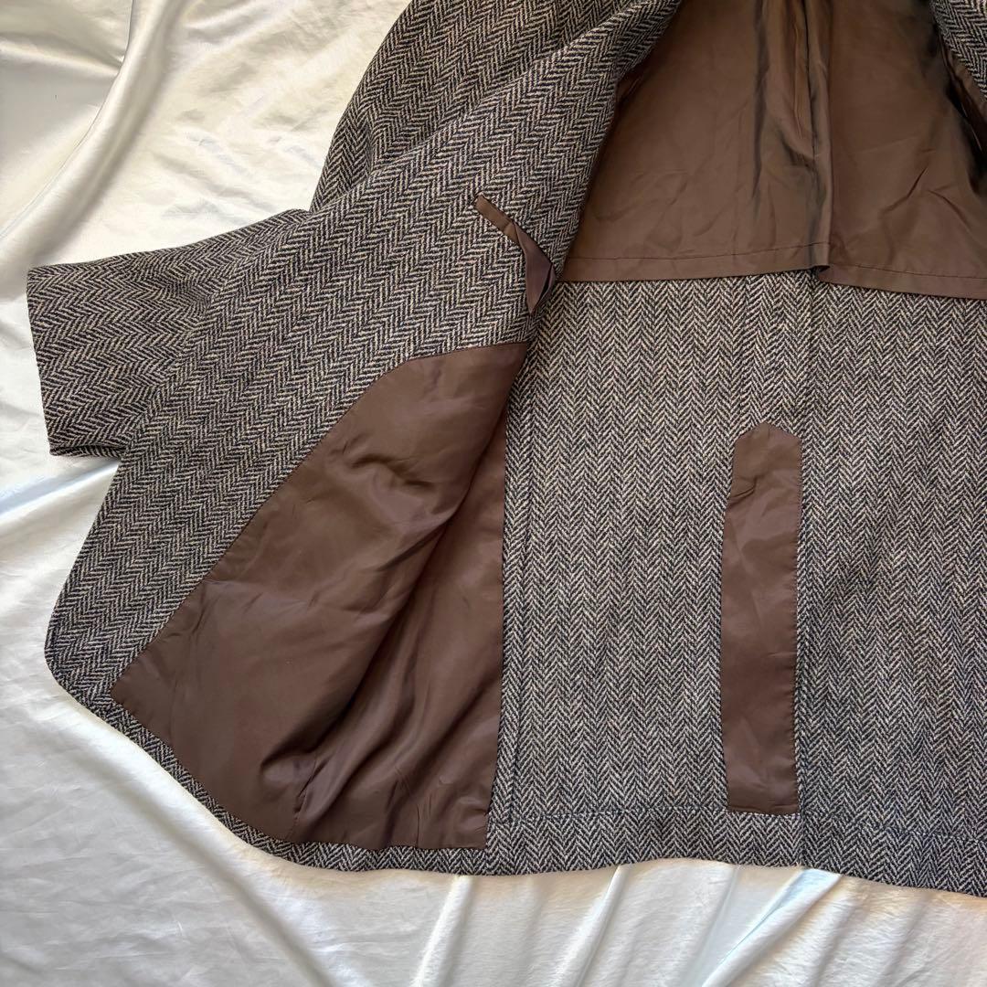 【英国製生地】　HENRY & HURST ヘリンボーン　ツイードジャケット