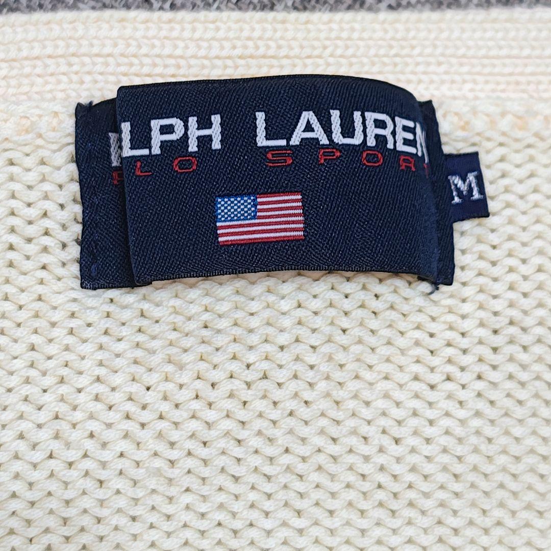 未使用品 ラルフローレン ポロスポーツ コットンカーディガン М ポニー刺繍