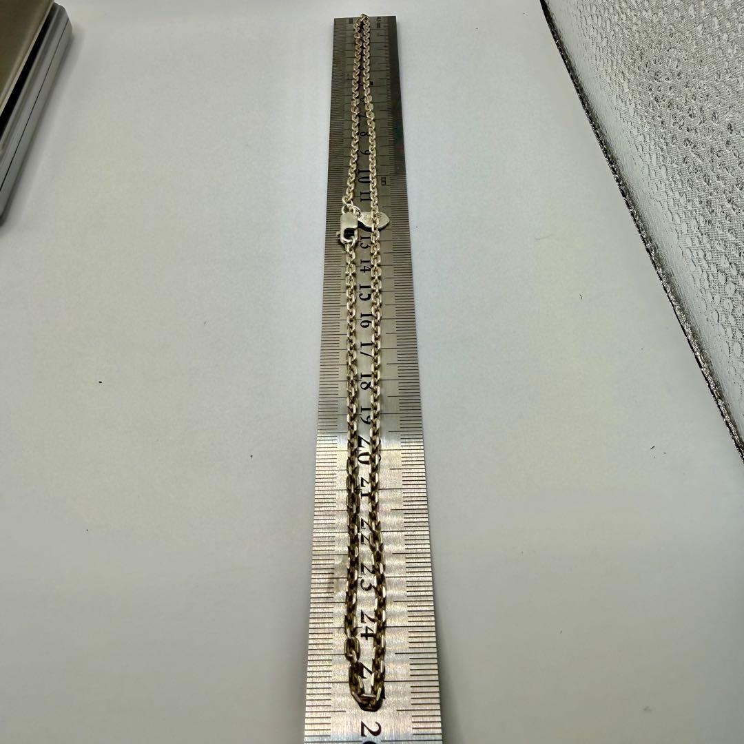 美品　SAAD 細角チェーン　約50センチ