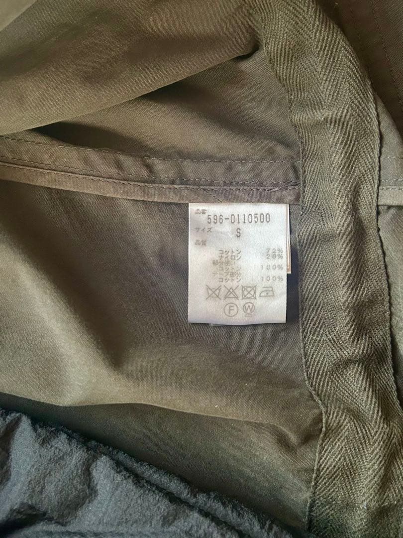 美品 MHL.キルトライナー付ブルゾン VINTAGE COTTON NYLON