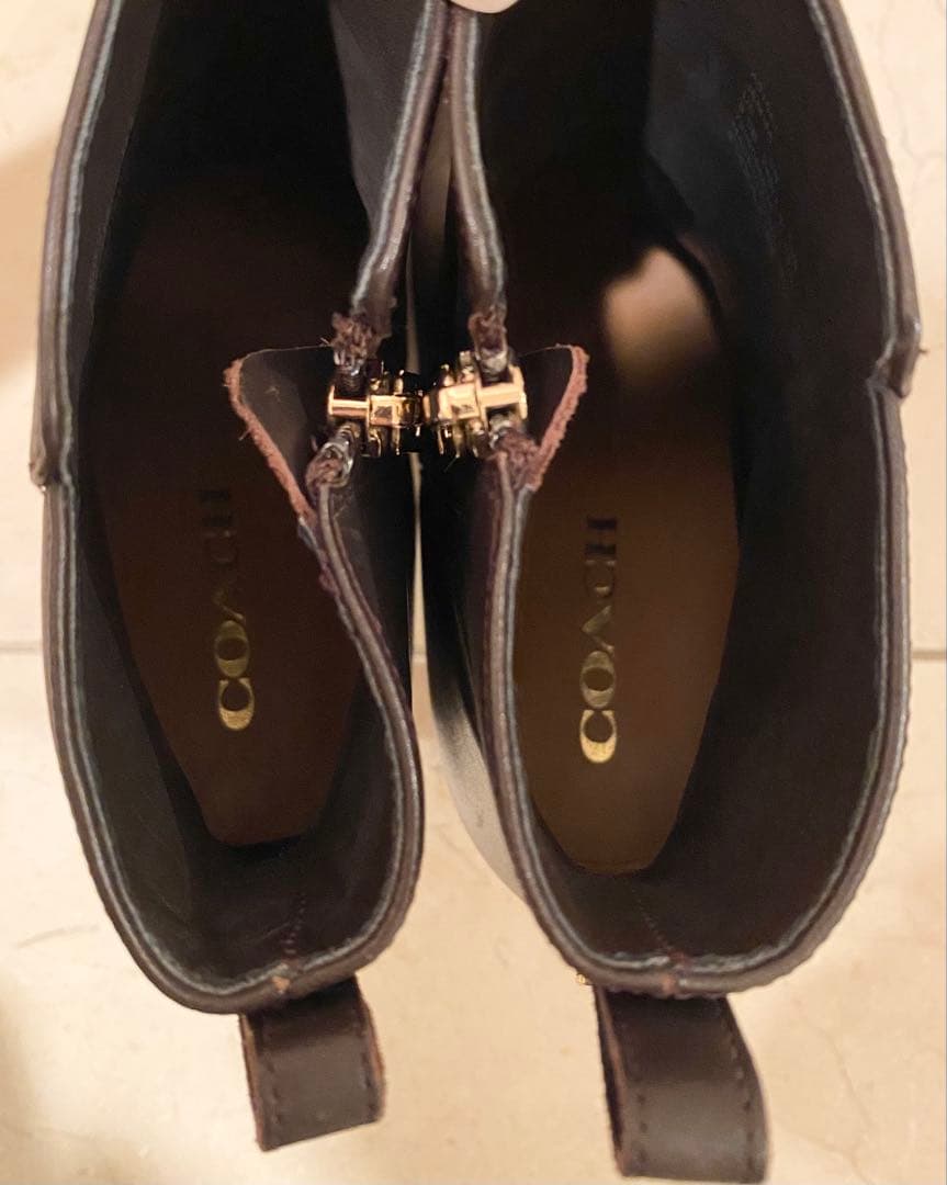 ☆COACH☆コーチ☆ショートブーツ☆ブラウン☆24.5センチ☆美品