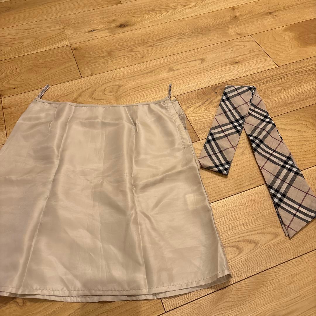 Burberry Blue Label チェック柄 半袖ワンピース 38