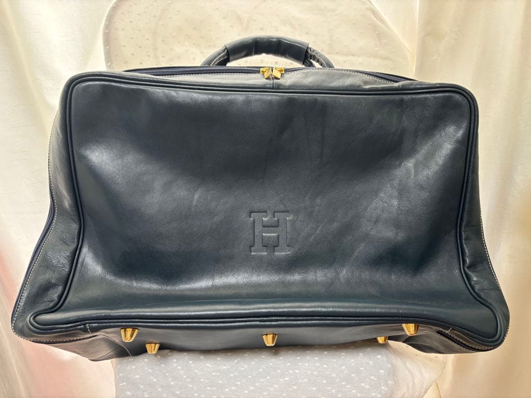 ヒロフ　HIROFU ボストンバッグ　ネイビー　used