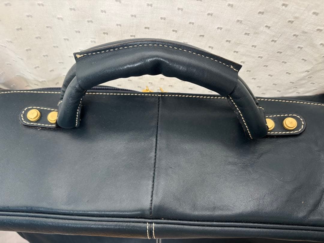 ヒロフ　HIROFU ボストンバッグ　ネイビー　used