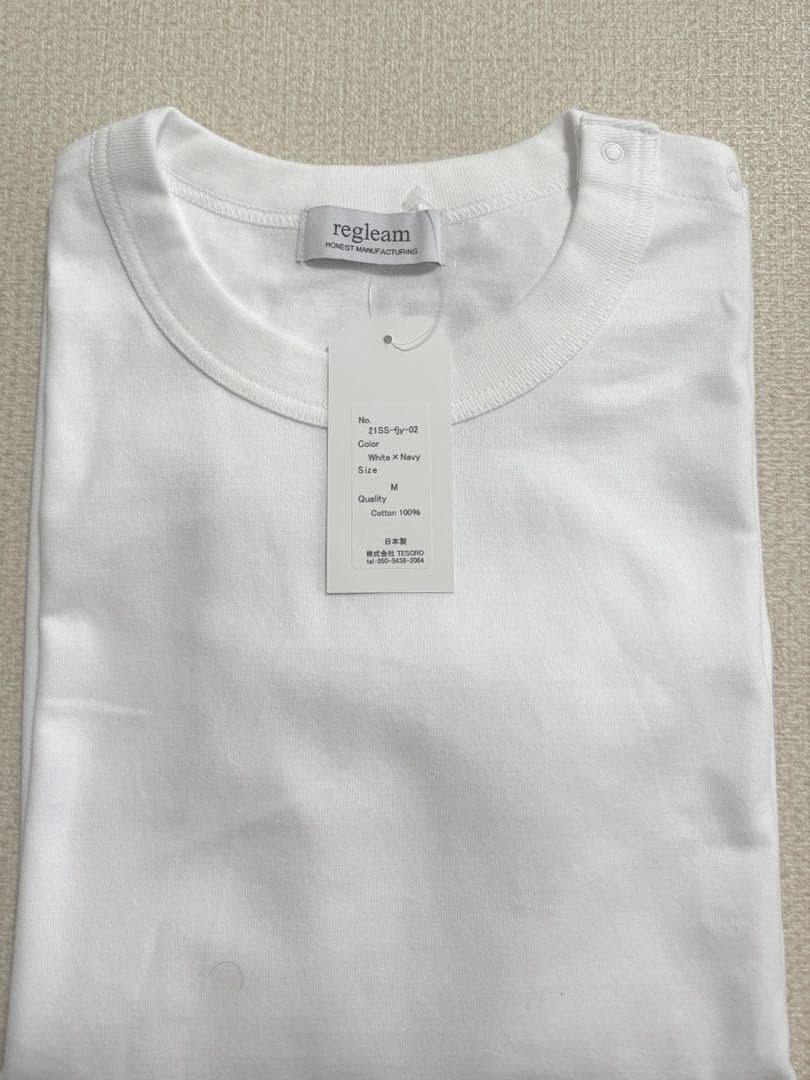 【新品未使用】regleam リグリーム ロゴ入りベーシックTシャツ ホワイトM
