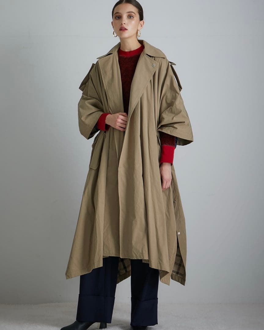 新品 TOGA PULLA トレンチクロークコート