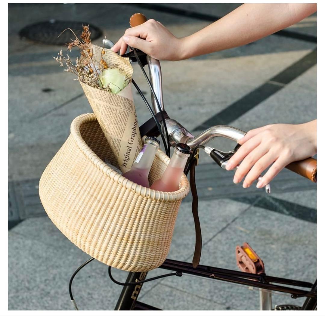 Teng Tian ナンタケットバスケット自転車かご 前バスケット 壁掛けかご