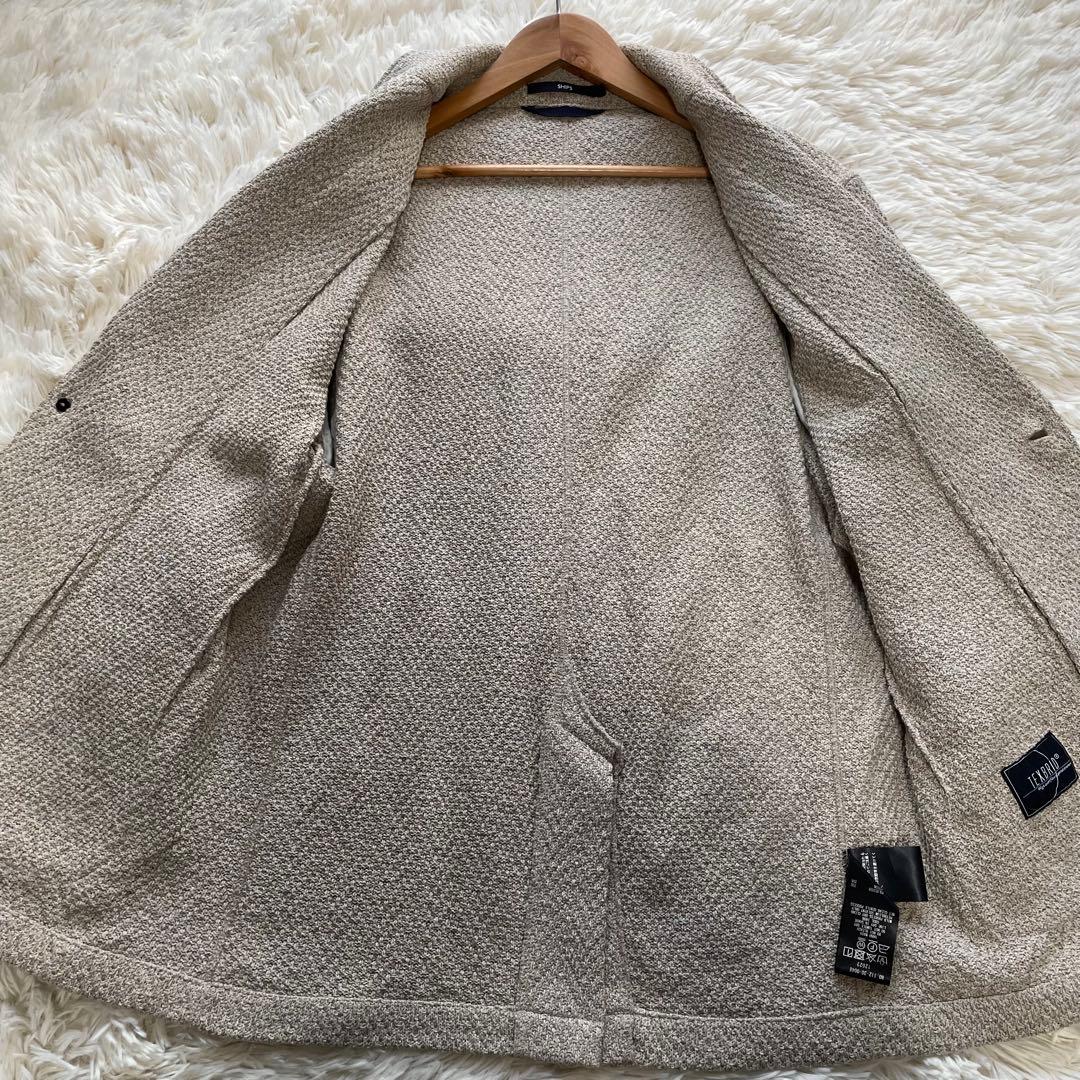 極美品✨シップス　ニット　テーラードジャケット　洗える　ベージュ　L　近年モデル