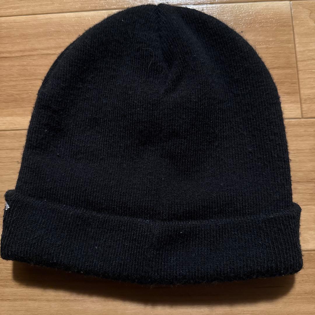 supreme 英字　ラインストーン　ニット帽　ビーニー　ブラック
