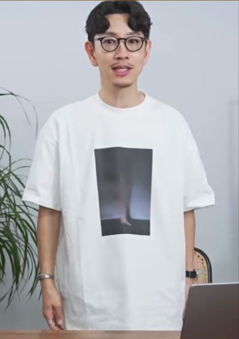 2025SS ssstein プリント Tシャツ ホワイトS 大山シュン