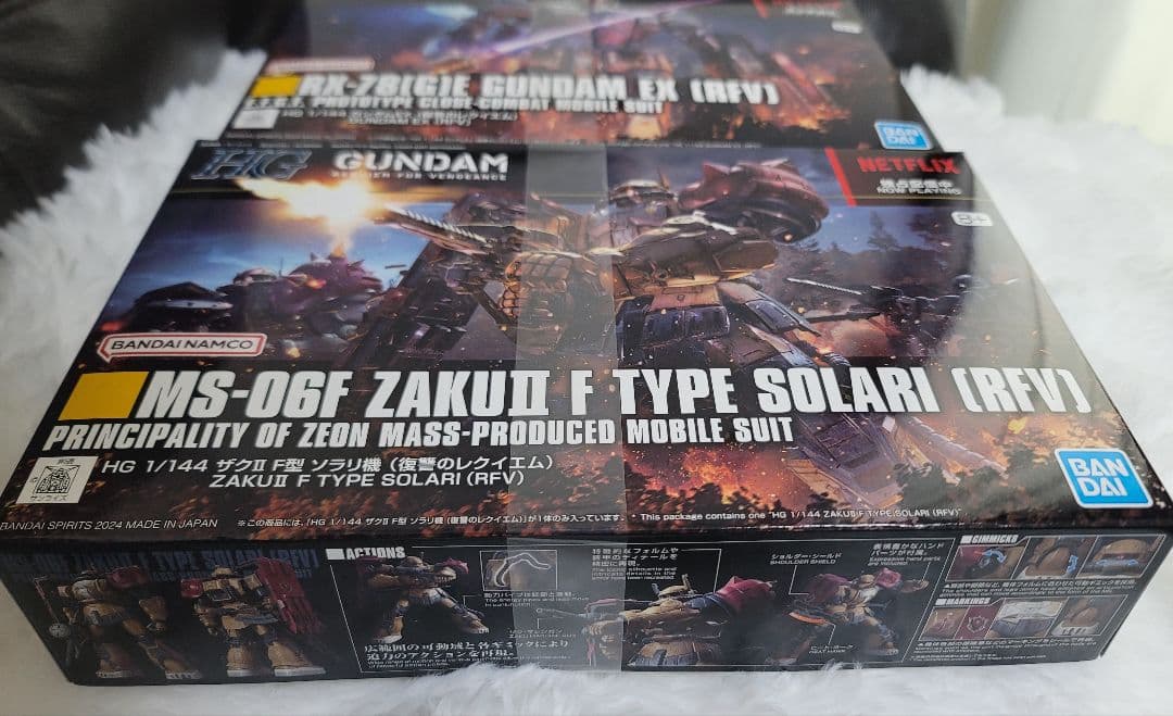 【新品未開封】HG ガンダムEX＆ザクII ソラリ機 2点