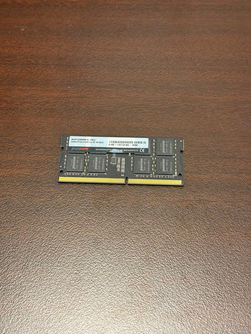panram DDR4 32GB 16GB×2 ノートPC用