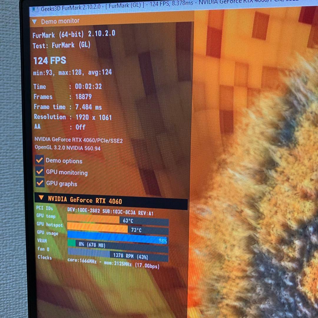 NVIDIA GeForce RTX 4060 8GB 動作確認済み