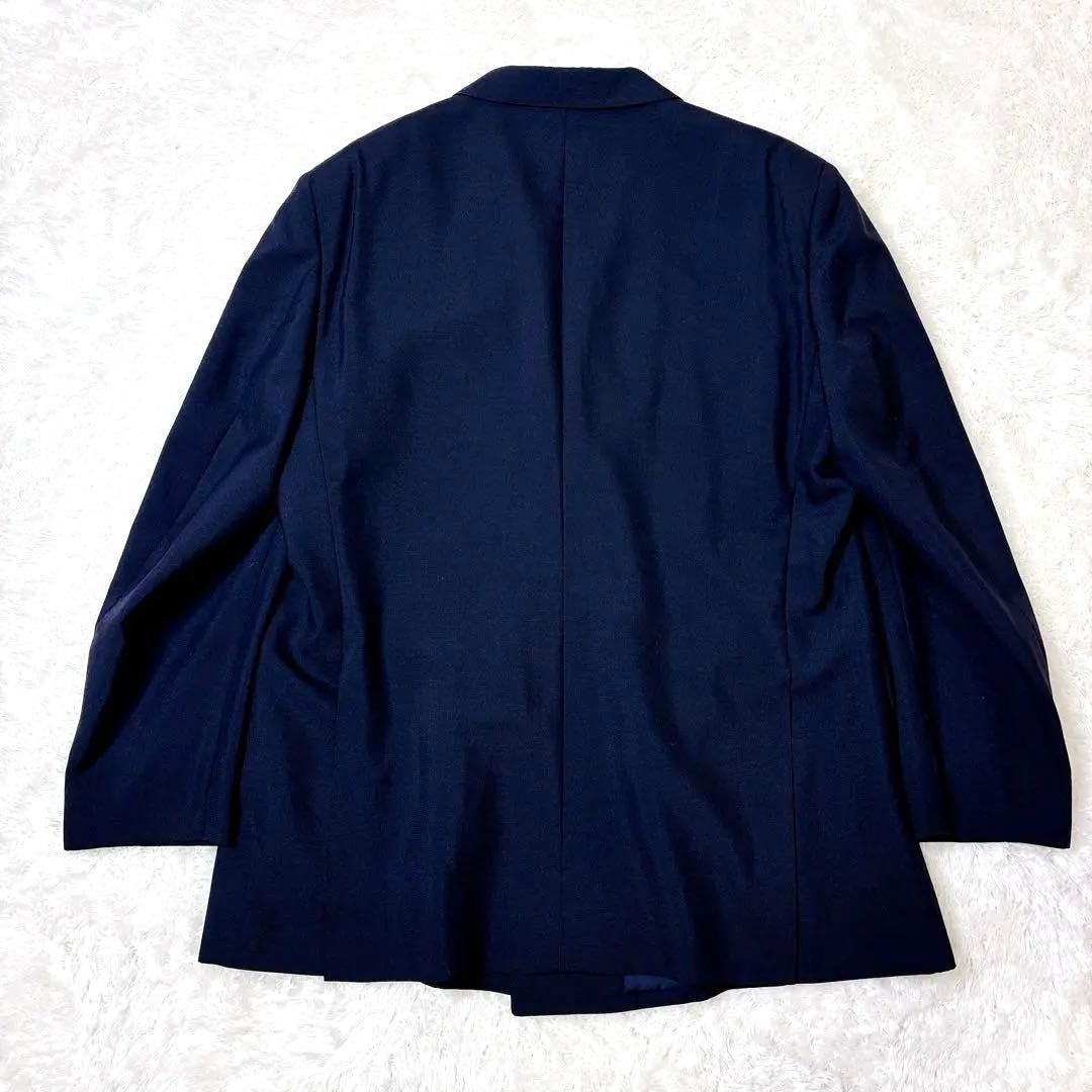 希少 Burberrys 紺ブレ ダブル 刻印 金ボタン モヘヤ混 BB7 3L