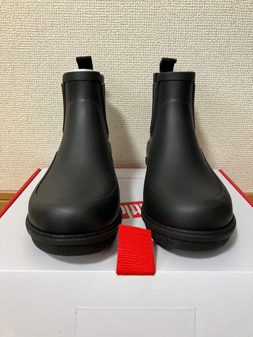 fitflopブラックラバーショートブーツ23cm
