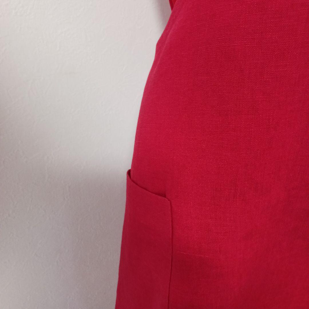 専用　Linen 100　ほか　エプロン　Ｍ～　Red　ブルー　ブラウン　計3点