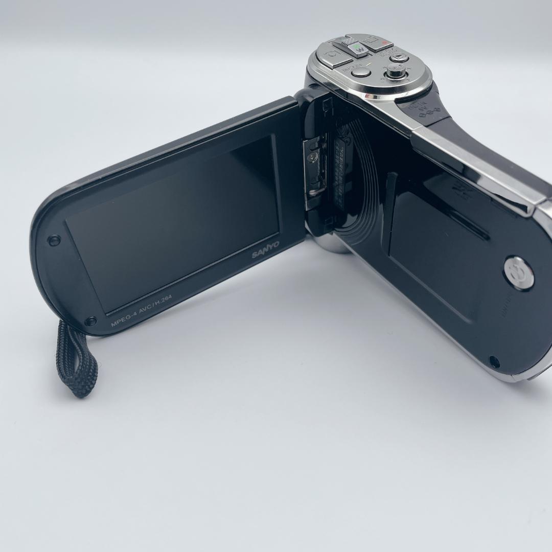 【美品】SANYO 縦型 フルHDデジタルムービーカメラ DMX-CG110