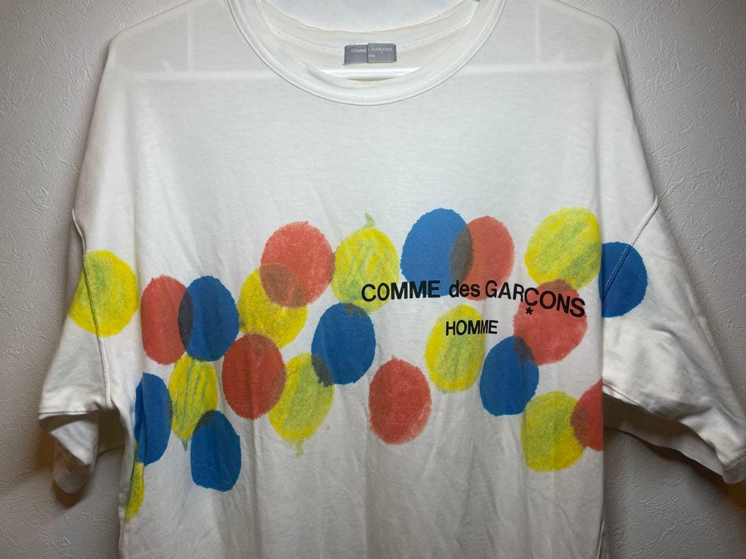 レア コムデギャルソンオム Tシャツ ドットプリントカラーロゴ 田中オム