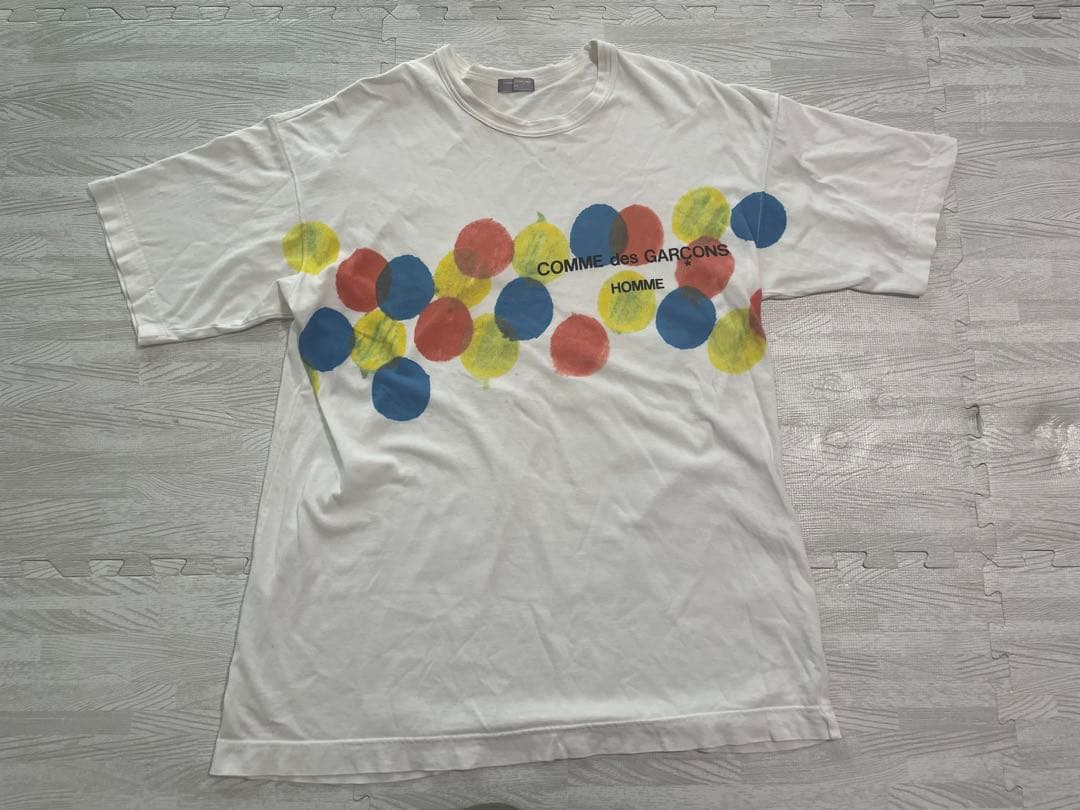 レア コムデギャルソンオム Tシャツ ドットプリントカラーロゴ 田中オム
