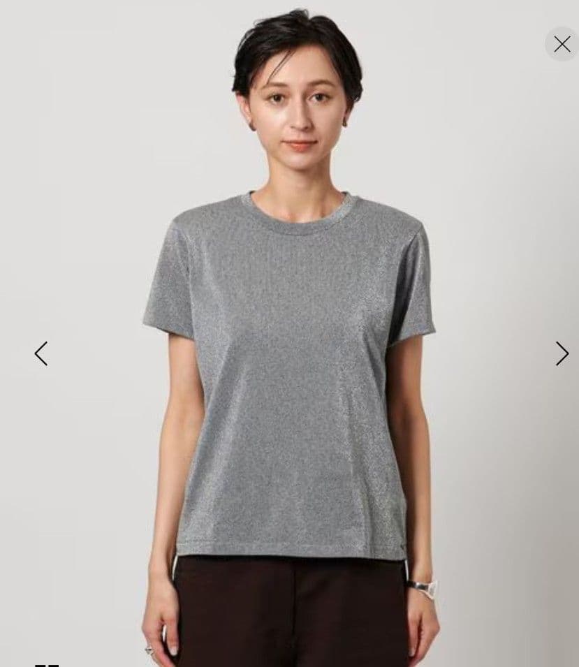 UNITED ARROWS ラメＴシャツ　ダークグレー