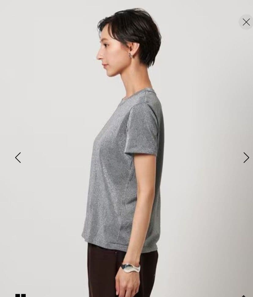 UNITED ARROWS ラメＴシャツ　ダークグレー