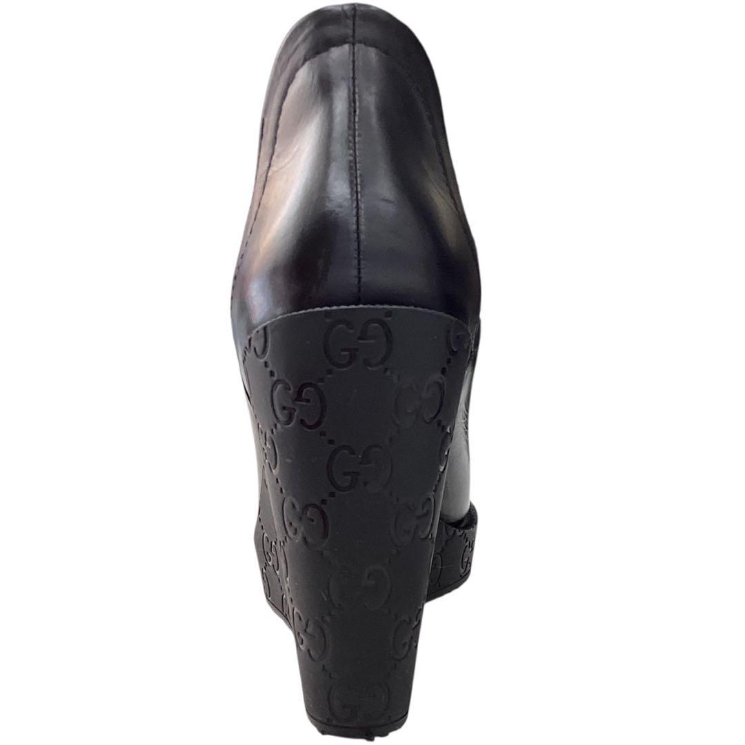 【GUCCI】レザー&ニット★ニーハイブーツ★23センチ ★未使用品【グッチ】