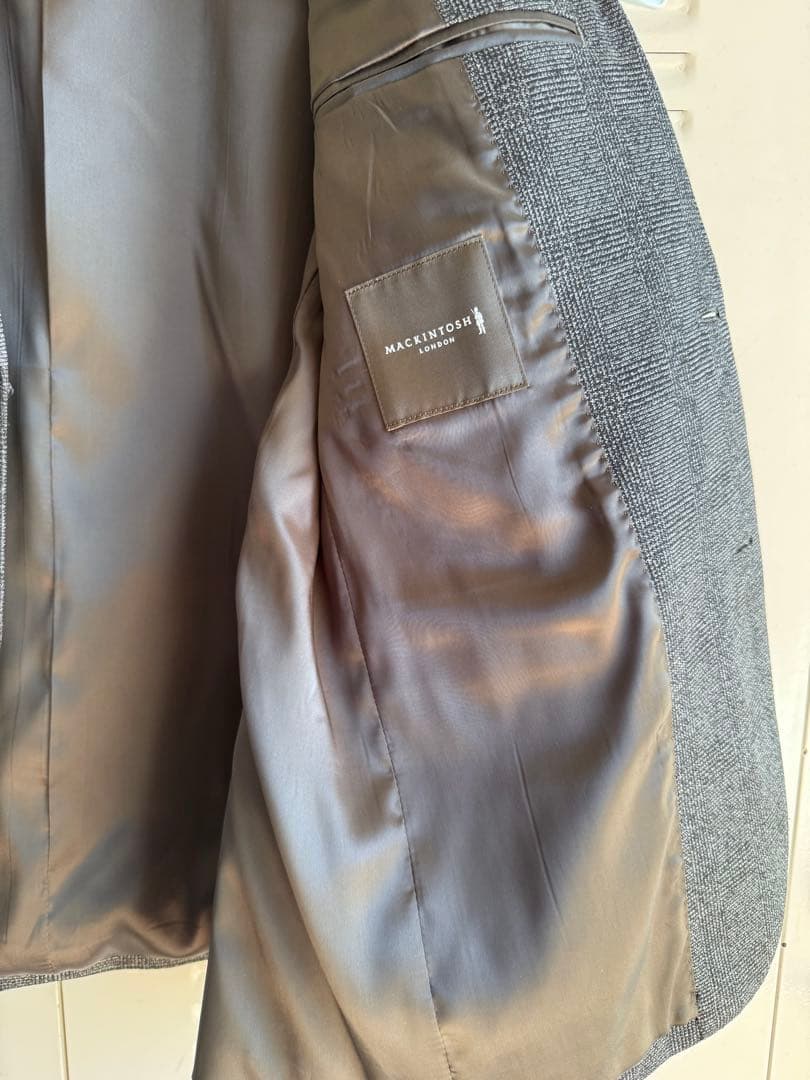 MACKINTOSH LONDON セットアップスーツ グレー　グレンチェック柄