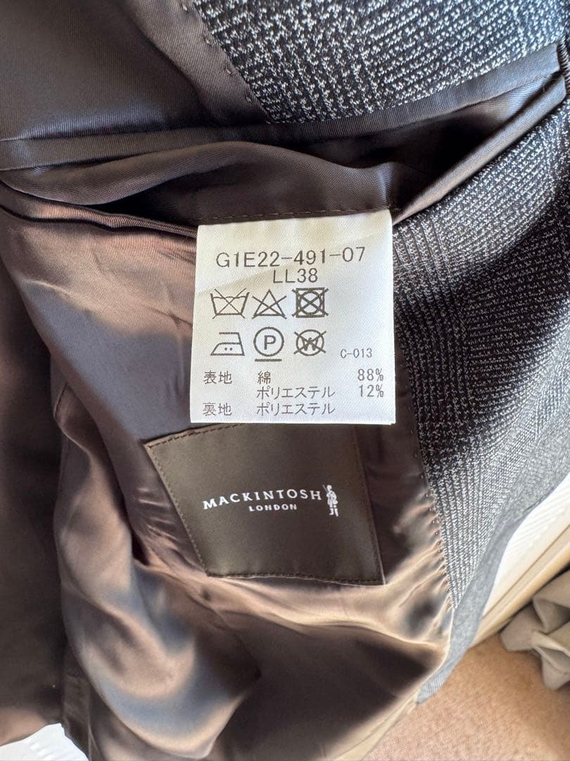 MACKINTOSH LONDON セットアップスーツ グレー　グレンチェック柄