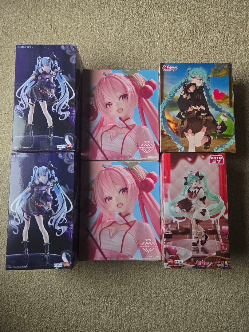 初音ミク 雪ミク×クロミ 桜ミク チロルミク フィギュア6体セット 新品未開封