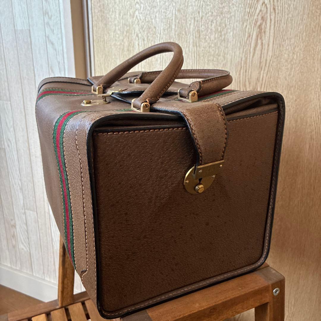 【GUCCI】メイクボックス　シェリーライン　80'S OLD GUCCI