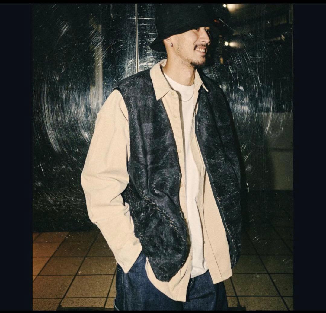 トップス CALEE NYLON RIP FLEECE WAIST COAT