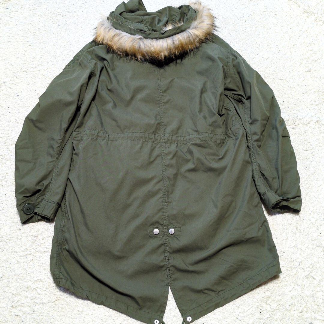 12-81【美品】ファー付きモッズコート　ライナー付きy2k