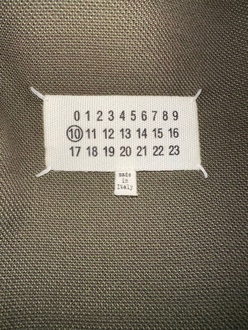 大幅お値下げ！Maison Margielaノーカラージャケット46 カーキ