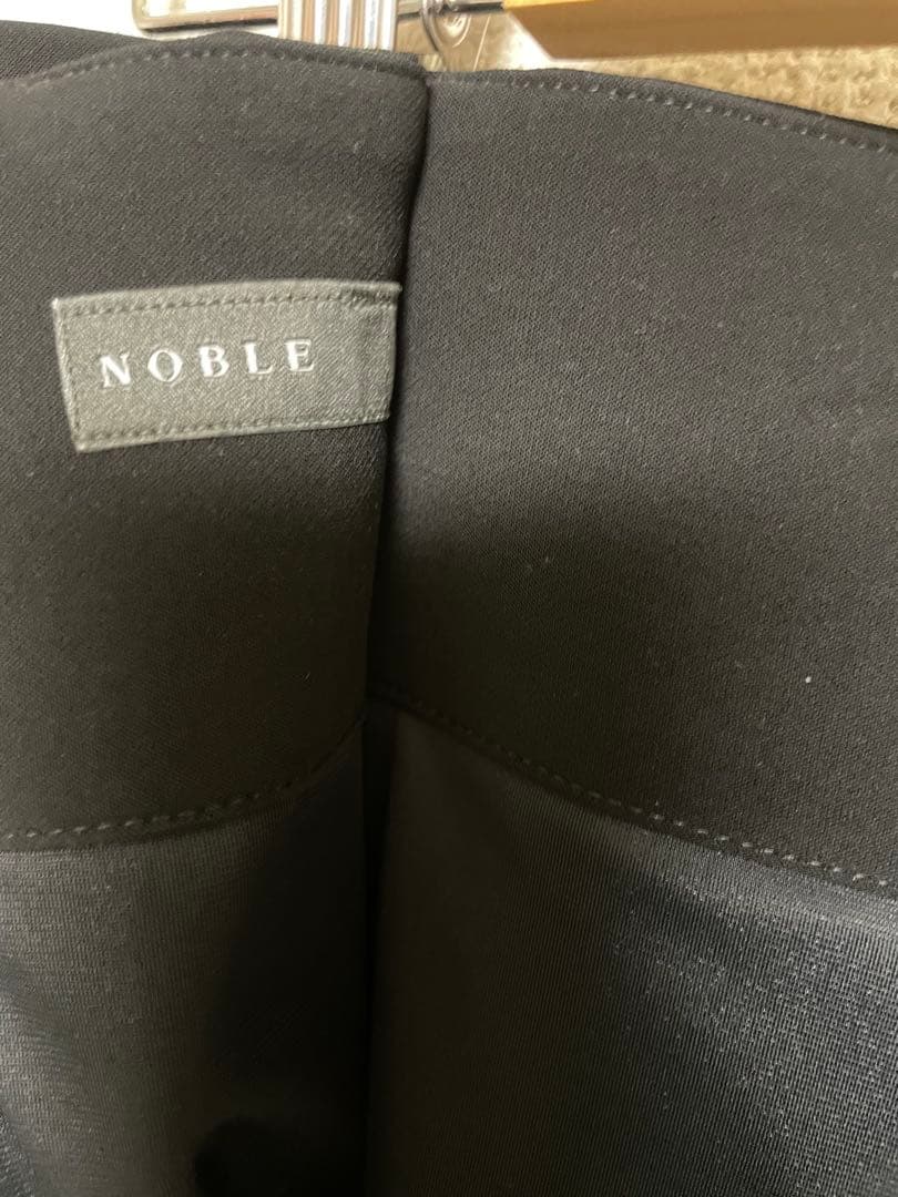 NOBLE ノーブル ジャージーライクカラータイトスカート ブラック 36