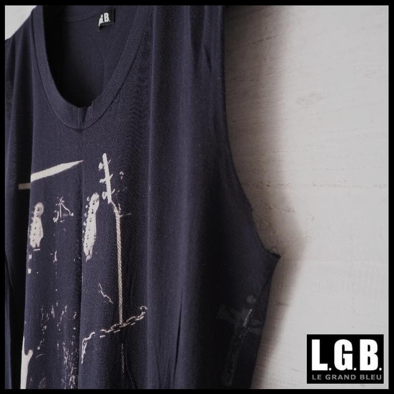 ルグランブルーLGB ロング丈タンク 黒 カットソー サイズ２