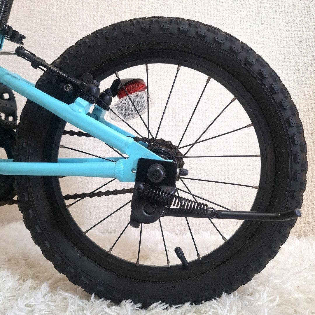 【美品】ヨツバサイクル 16サイズ キッズバイク 補助輪付き