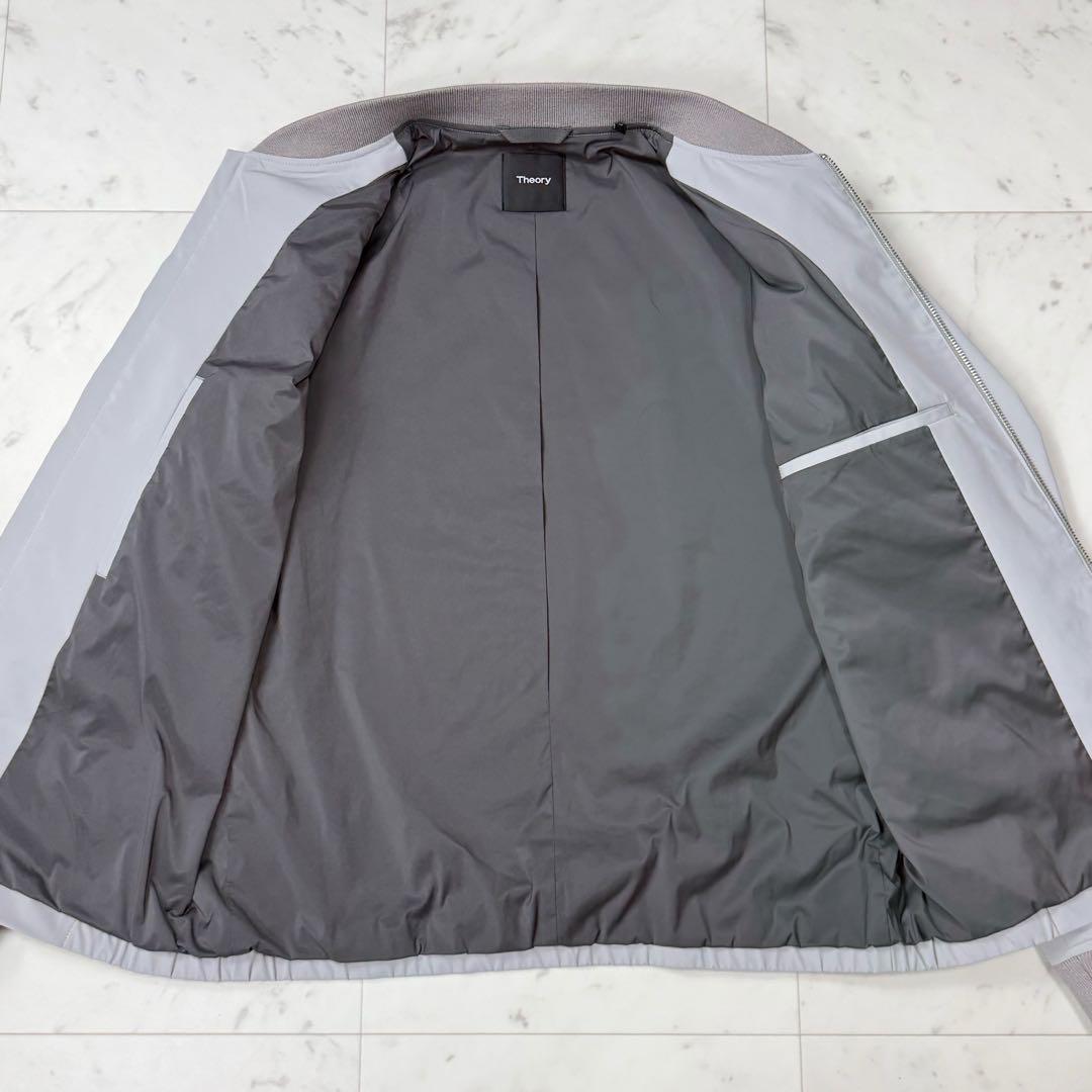 美品 セオリー Theory ボンバージャケット ブルゾン グレー Mサイズ