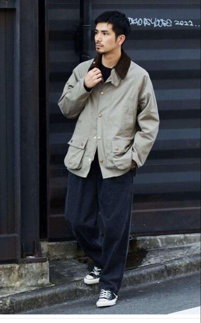 ジャケット・アウター Barbour BEDALE OS Sleeve Glay 42