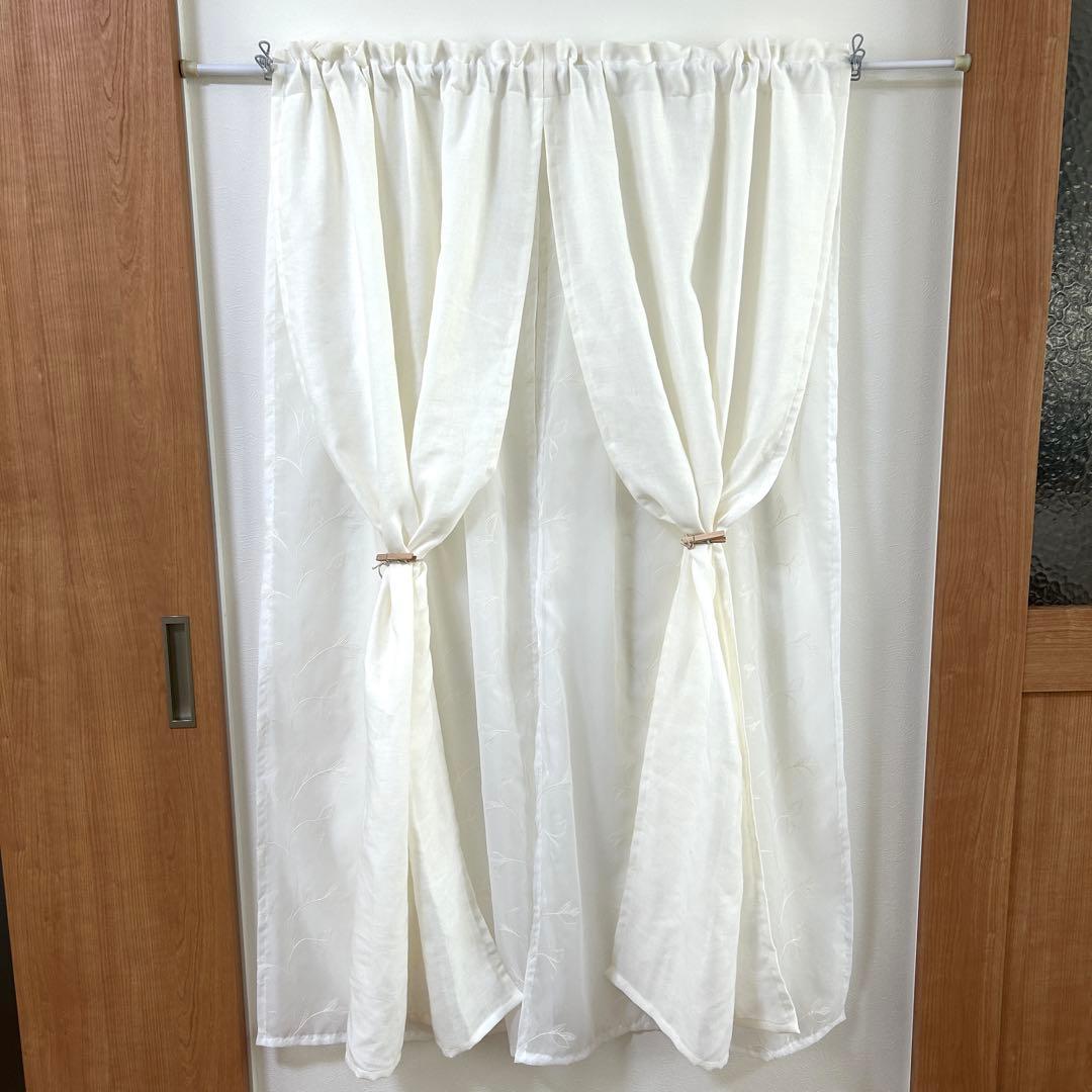 【hinasu】二重カフェカーテン　のれんタイプ　ダブルガーゼ　オーダー品