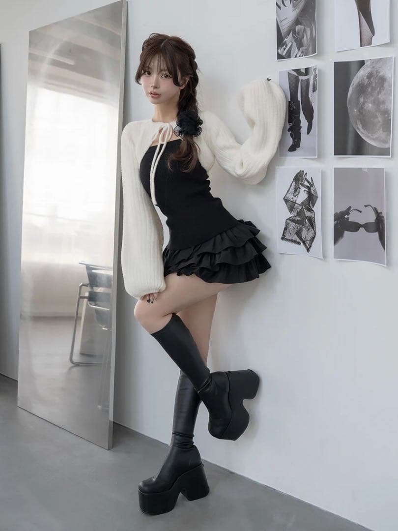 ♡ ダーリッチ Darich ♡ ウルトラストレッチウェッジロングブーツ