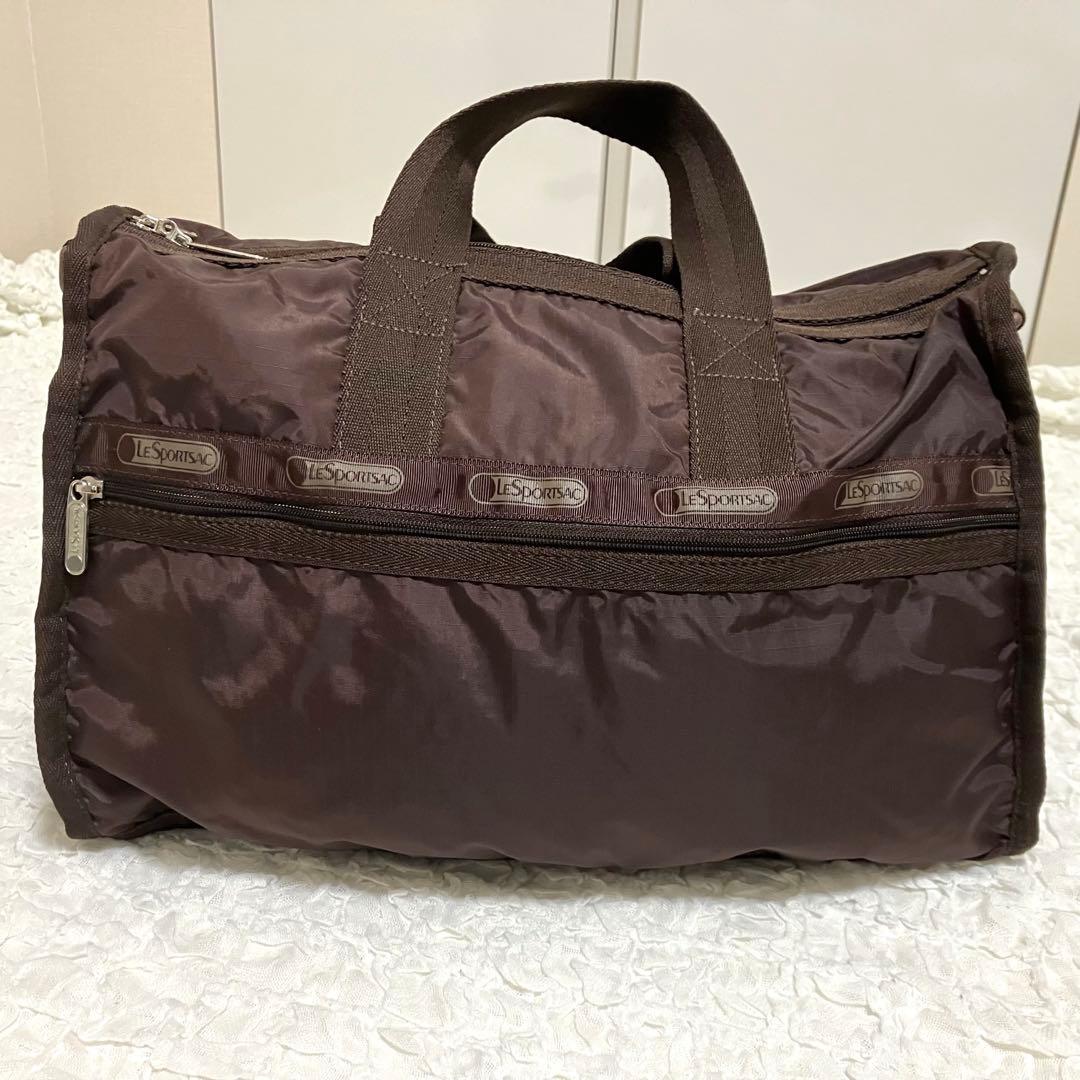 【極美品】LESPORTSAC レスポートサック ボストン 大容量 ブラウン