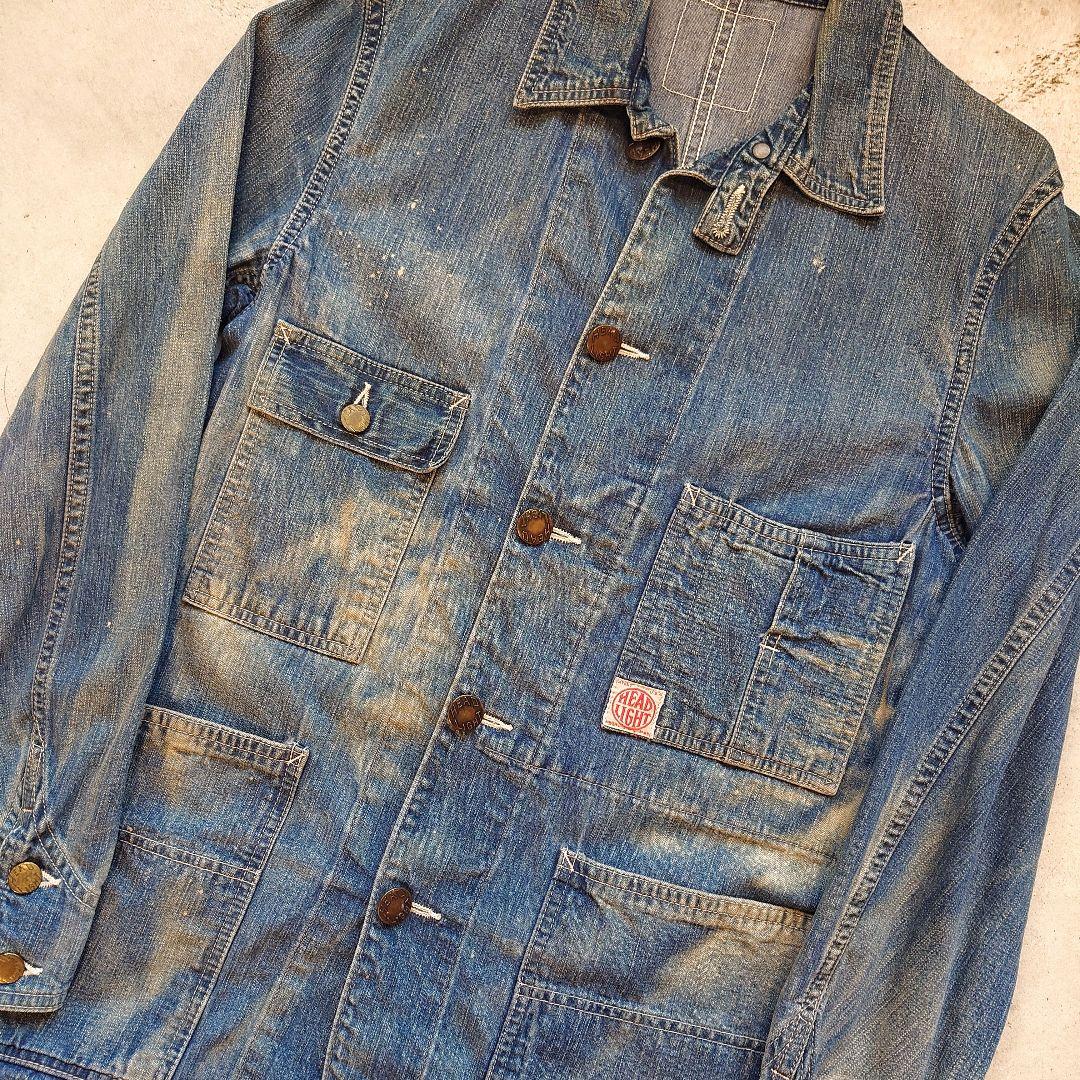 HEADLIGHT デニムカバーオール ライトブルー　38 東洋 ヴィンテージ