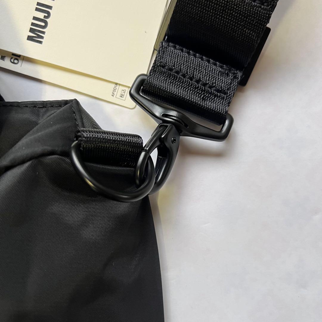 【新品未使用】MUJI Labo 再生ナイロンミニボストンバッグ 黒