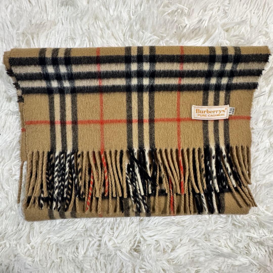 美品✨バーバリーズ マフラー ノバチェック カシミヤ100%