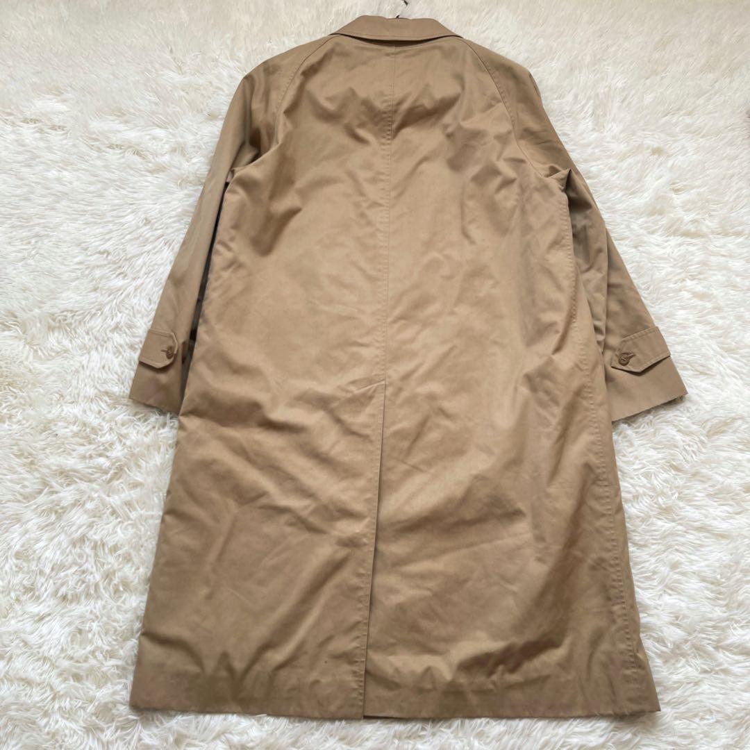 美品　バーバリー　比翼ステンカラーコート　ベージュ　ライナー付き　ノバチェック
