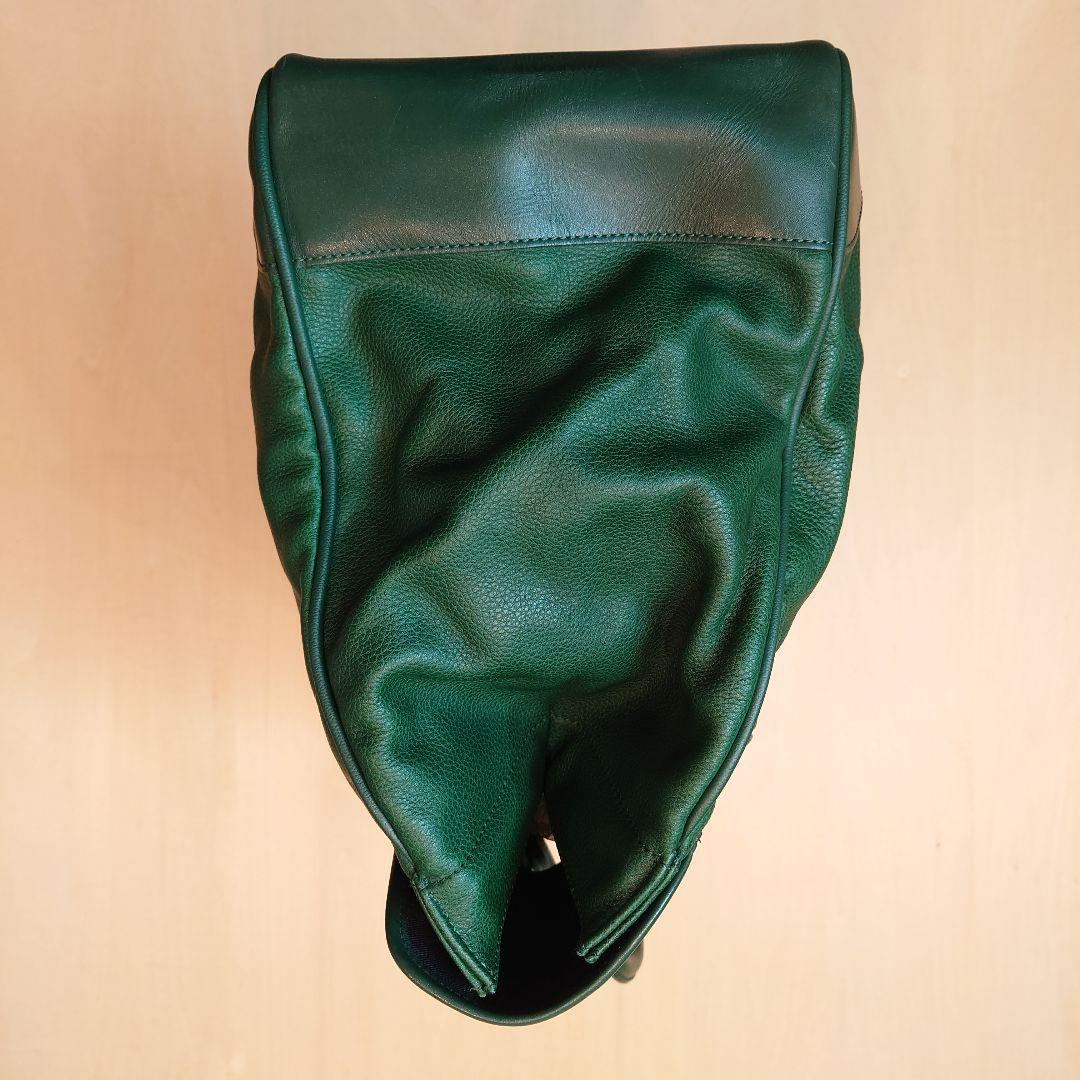 longchamp バッグ グリーン レザー フランス製 ロンシャン